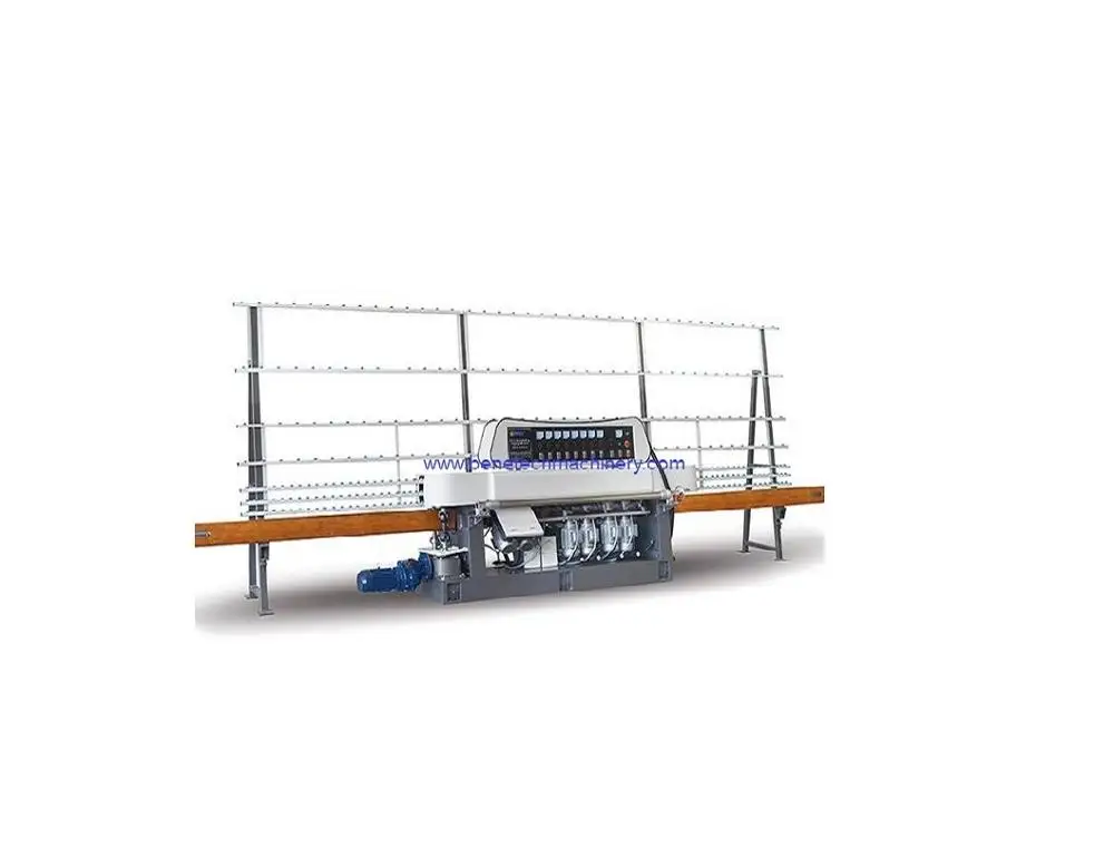 Glass edge polishing machine, Glass Edge Grinding Machine 8 spindles PR88 fast grinding