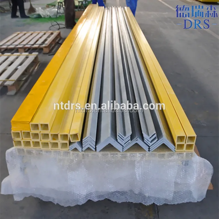 glass fiber reinforced plastic manufacturers grp pipes in China/FRP Pultruded products fiberglass square pipe