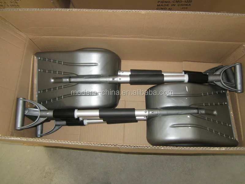 90cm length plastic snow shovel with long handle and aluminum blade