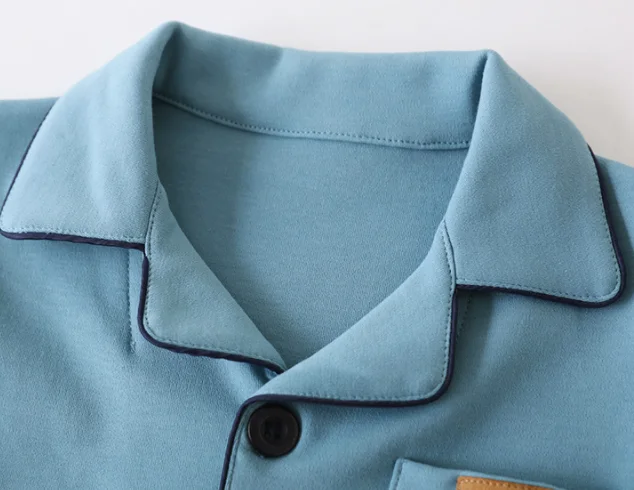 
2019 New style cotton longsleeve top and pants pajamas set for unisex children 