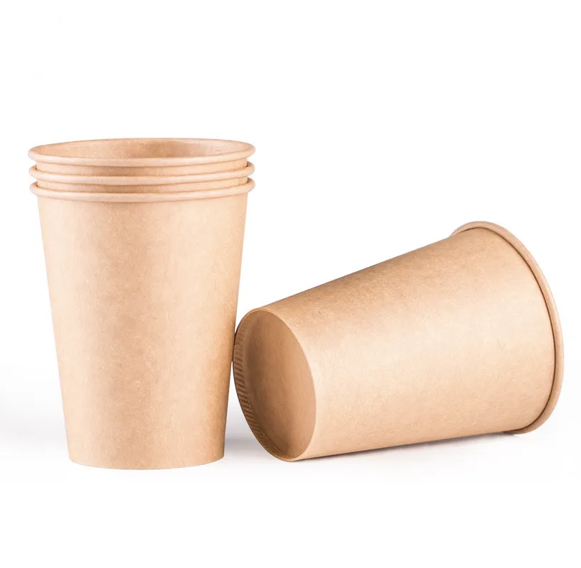 Eco friendly Disposable Pla Lined  Paper Coffee Cup With Lid
