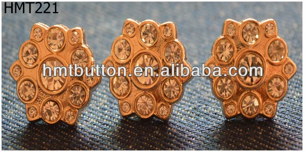 crystal diamond fashion metal jeans button