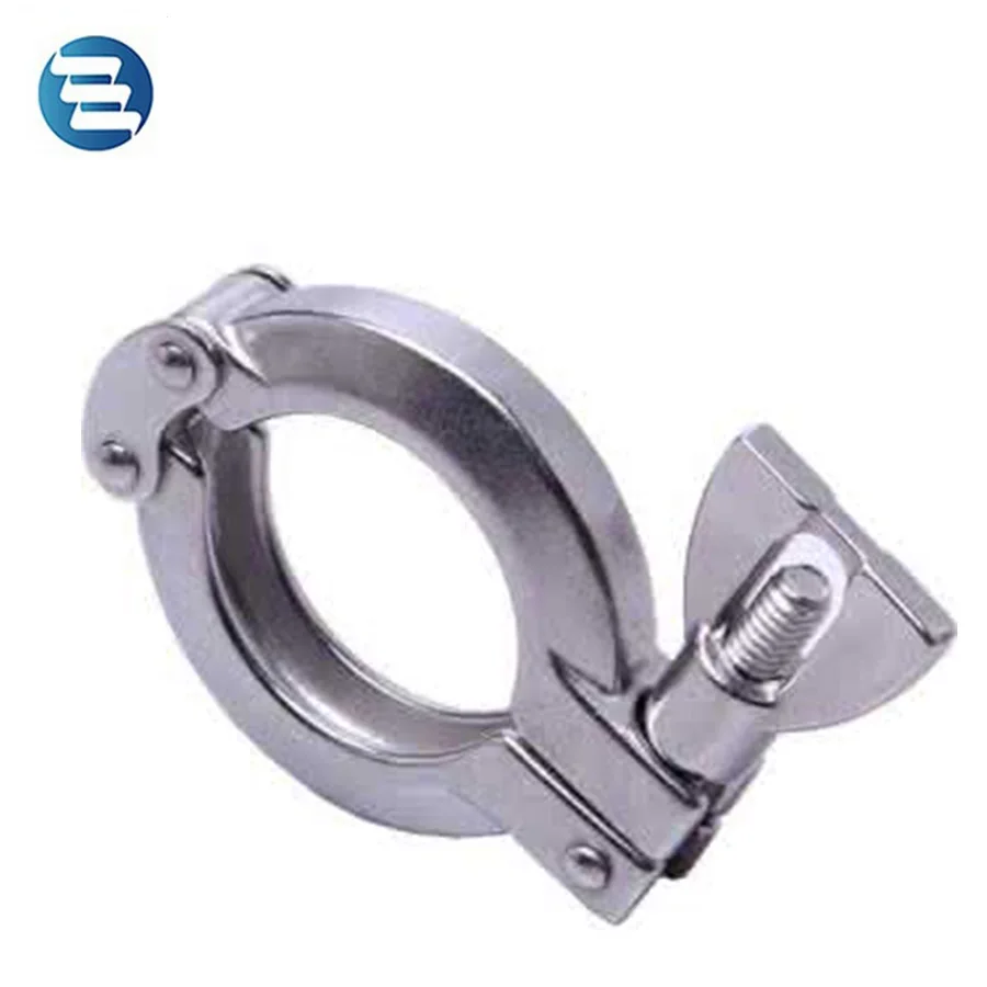 3A DIN Sanitary SS304 Stainless Steel Heavy Duty Double Pin Pipe Ferrule Clamp