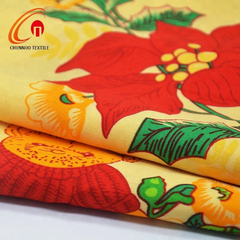 300D * 300D тканая ткань Рождественская скатерть мини матовая ткань 100% полиэфирная ткань