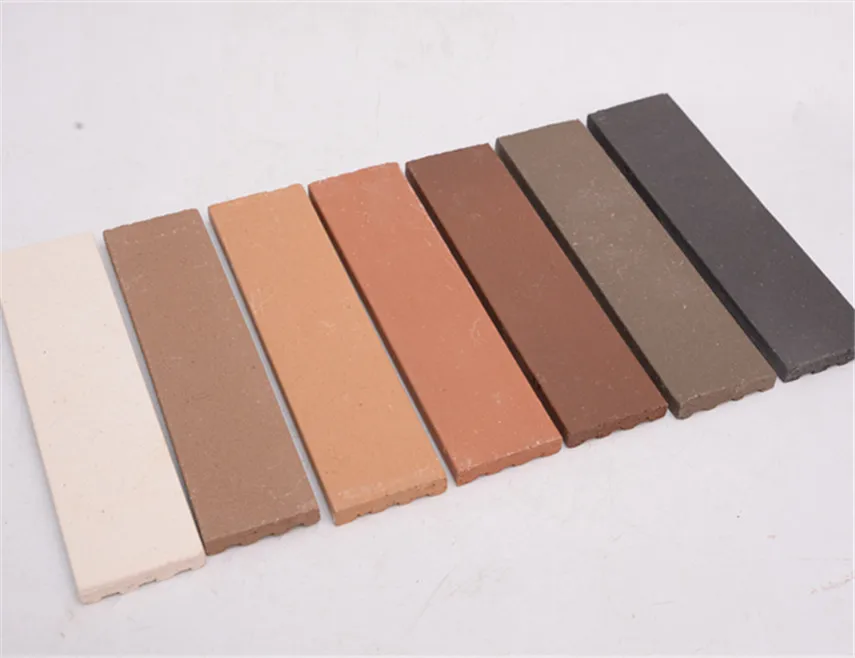 Types of exterior clay building bricks cladding wall decoration