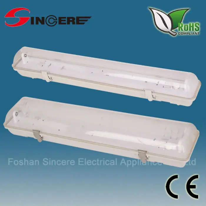 Home Plastic T8 Waterproof Light Fixture Led Tube Fixture Ip65