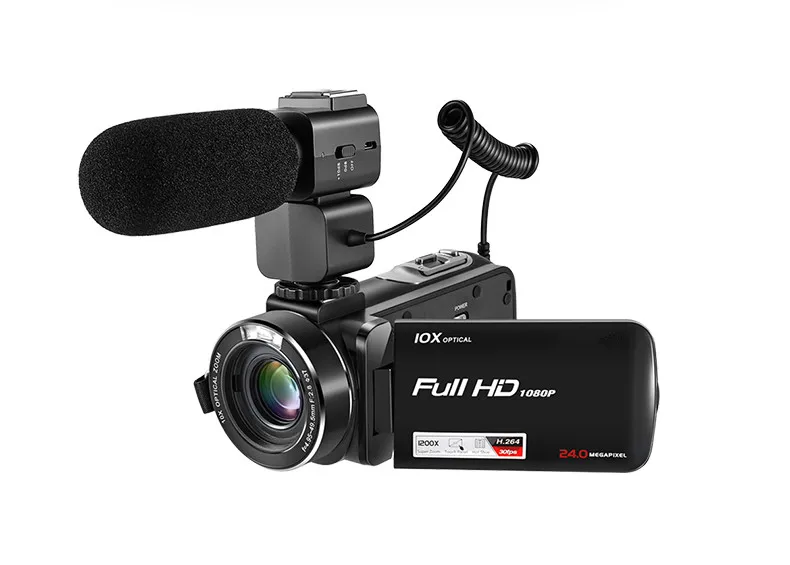 1080P 24MP 120x цифровой зум Full HD Цифровая видеокамера 10X оптический зум HDV-Z80 видео камера с 3,0 сенсорный экран