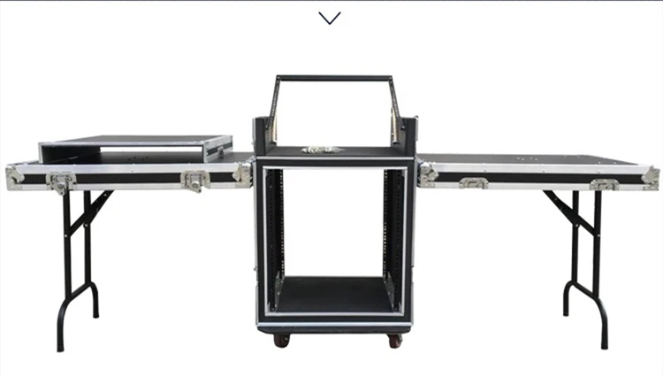 Customize 16U Standard Shockproof mixer dj Flight Case with Table Legs