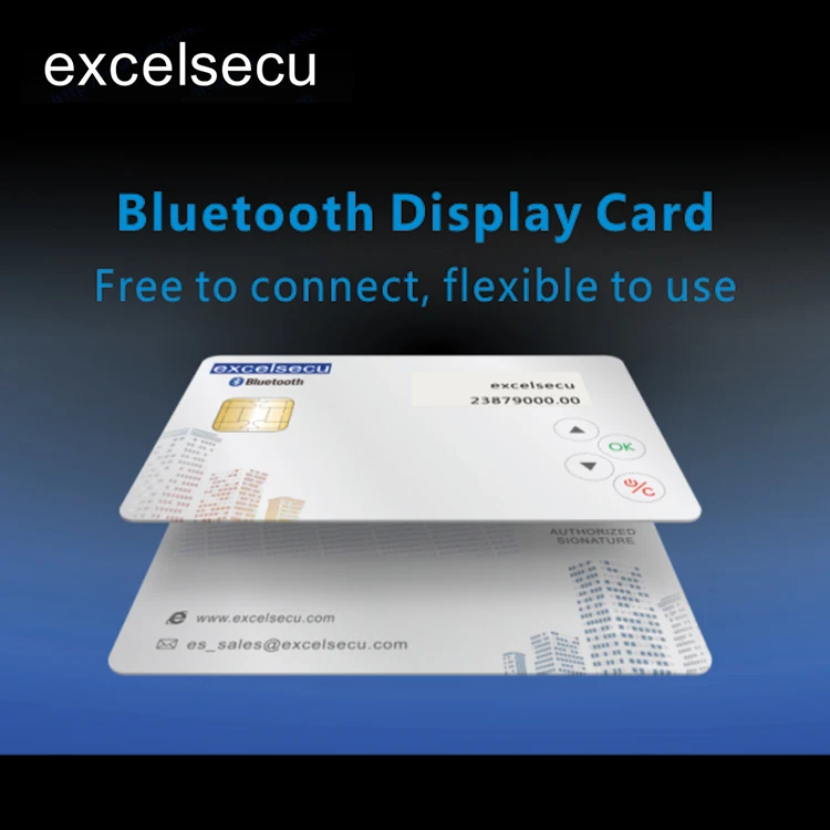 Esecu собственной разработки продукта bluetooth дисплей смарт-карты с встроенным esecu COS