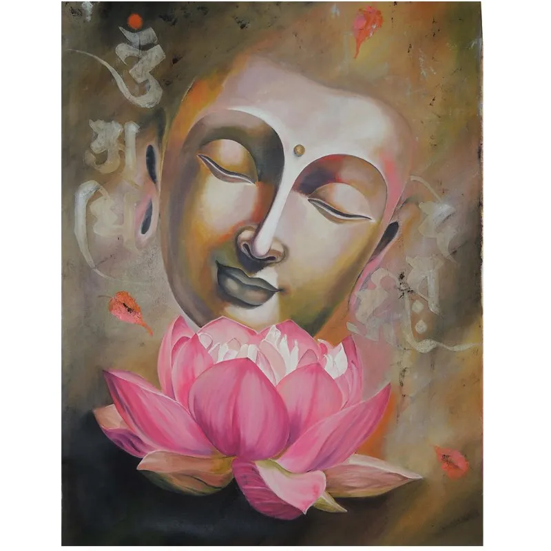 Diamond painting cross stitch laughing Buddha face painting