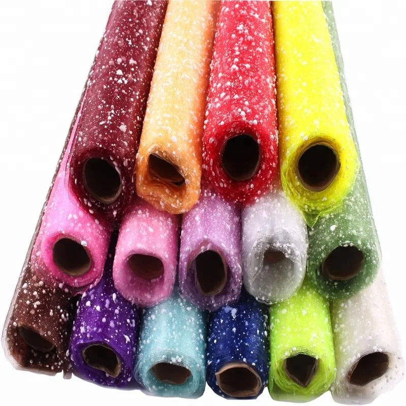 Hot Sale Colorful Snow Mesh Gauze Material Gift Fresh Flower Wrapping Tissue Paper