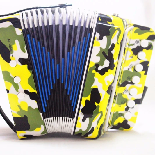 High Grade 7Key 2Bass Button Accordion With copper Reeds