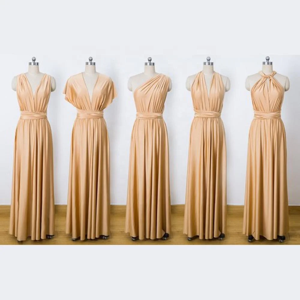 2019 Latest Sexy Chiffon Multiple Bridesmaid Dress V Neck