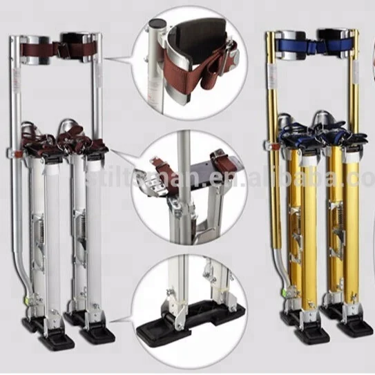 Drywall tools aluminum drywall stilts 15 inch to 23 inch walking stilts for sale
