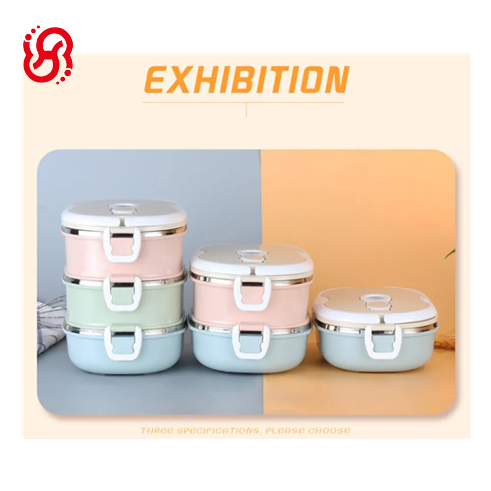 
Cheap Price High Quality Thermal Stainless Steel Insulated Divided Lunch Box Container Set Retain Freshness 