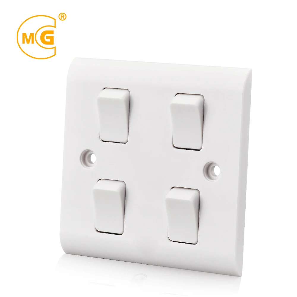 Electric 220V 10A 4 gang 1 2 way wall light switch
