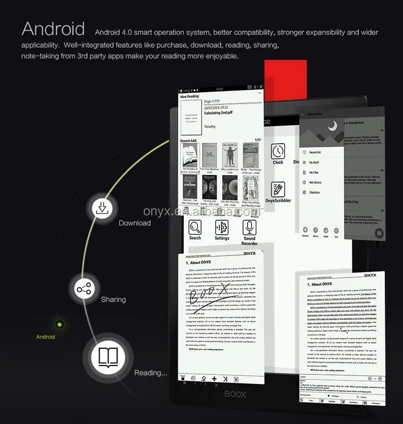 
latest launch 13.3 ebook readers pdf e book e-paper tablet ereader with wifi 