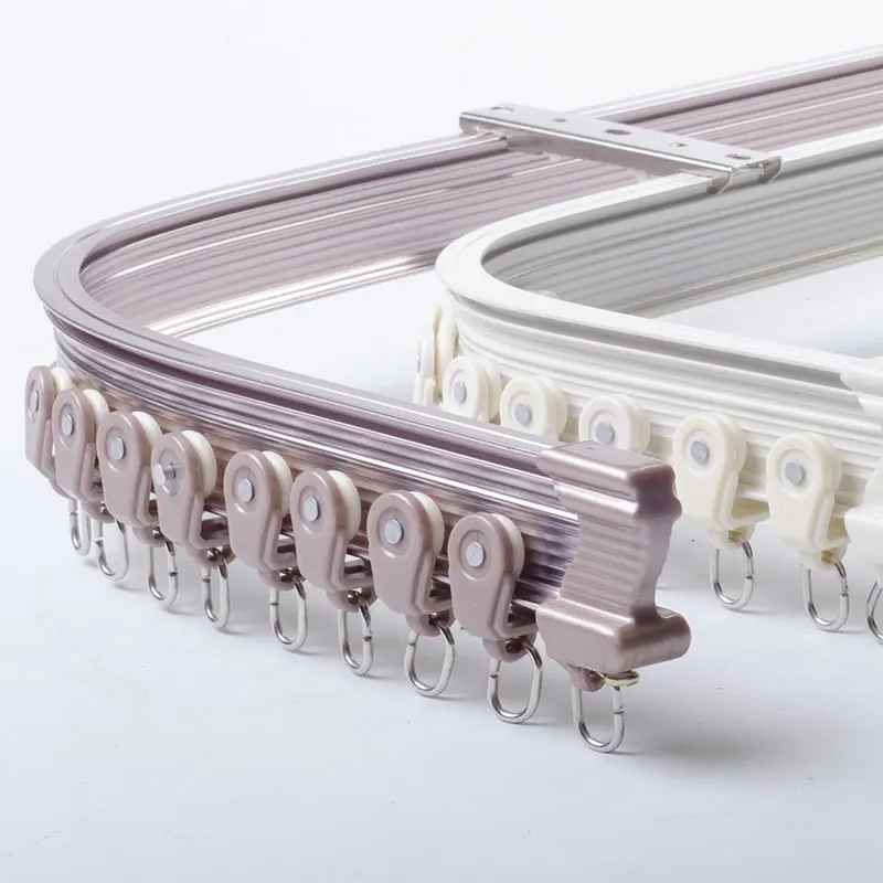 Home decor L U shape aluminum curved track curtain rod