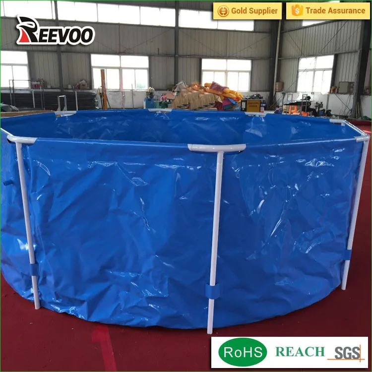 Super quality PVC Collapsible koi tank round plastic folding fish ponds