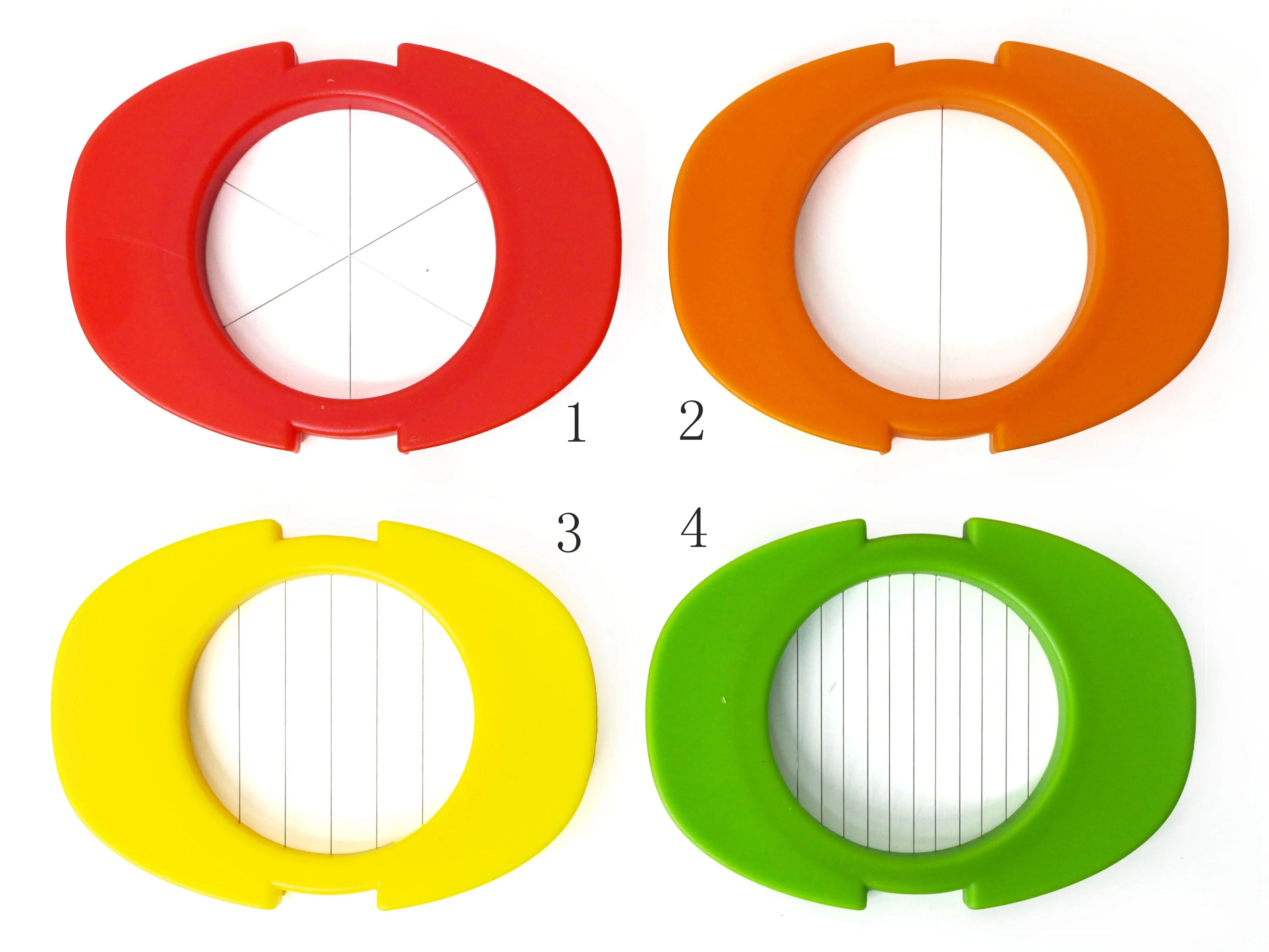 Factory Wholesale Food Grade New Design Plastic and Stainless Steel Multifunctional 4 in 1 Egg Cutter Egg Slicer