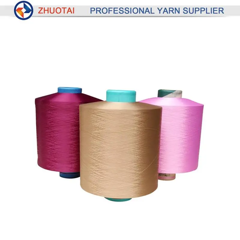 140D/48F nylon 6 dope dyed DTY semi dull with slight intermingled yarn