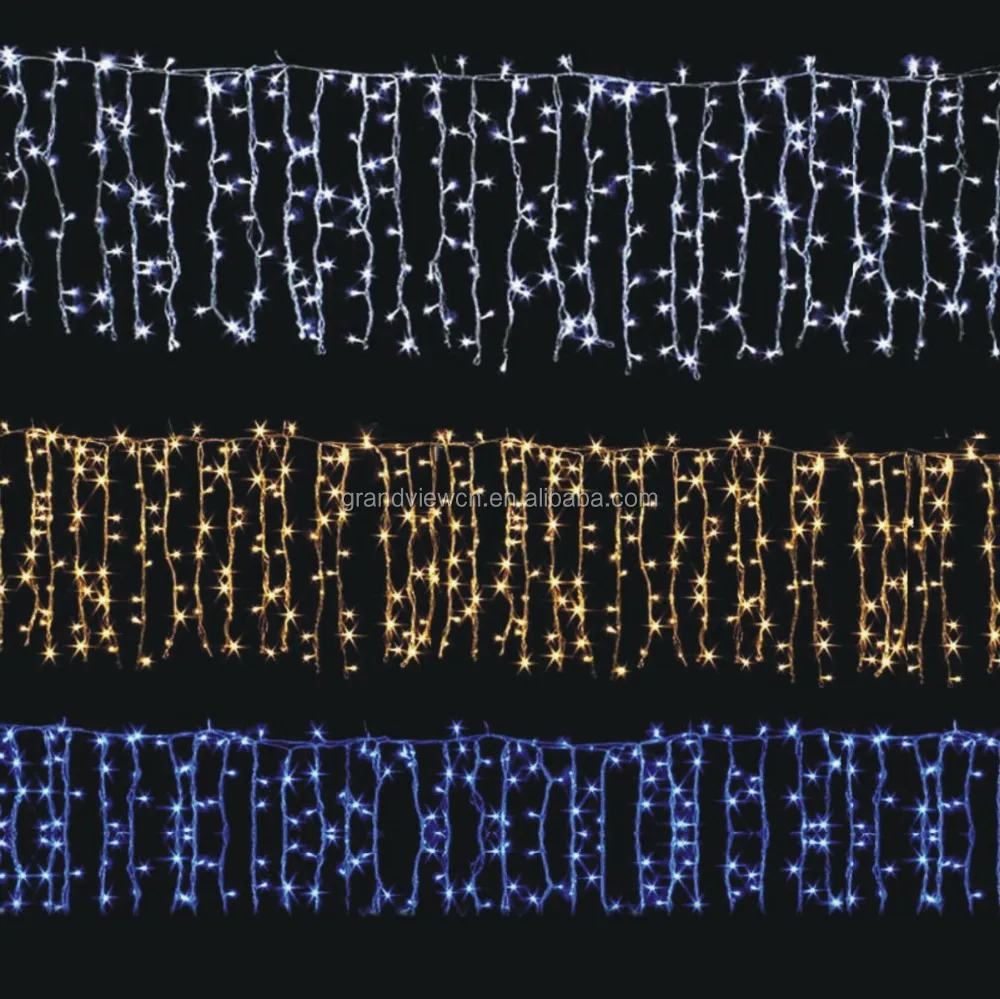 13ft 144 светодиодная уличная Гирлянда-занавеска в виде сосулек