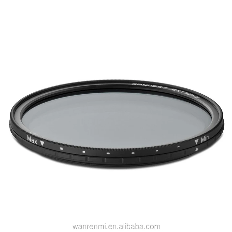 
China Supplier Low Price Black variable Nd2-400 filter adjustable ND filter 49mm neutral density for camera 