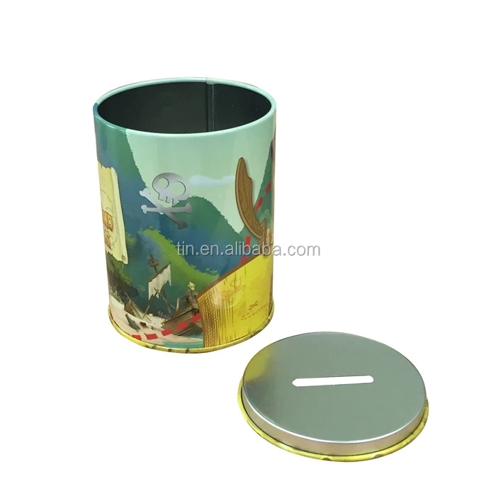 Vintage Money boxes tin cans coin bank collection boxes