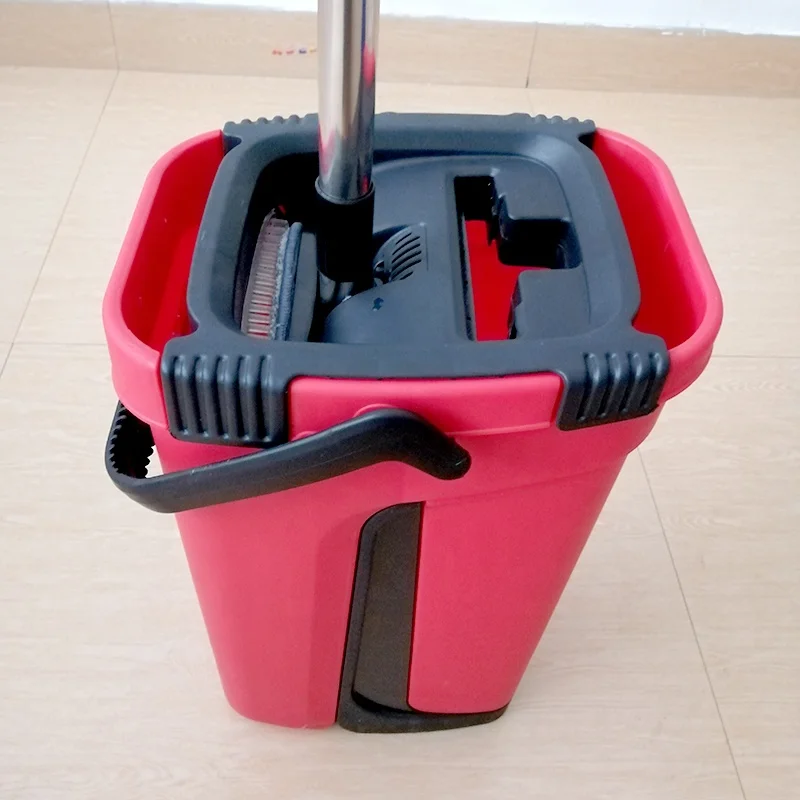 Hands-Free Squeeze Dry Flat Magic Mop 360 With Bucket And Microfiber Cloth
