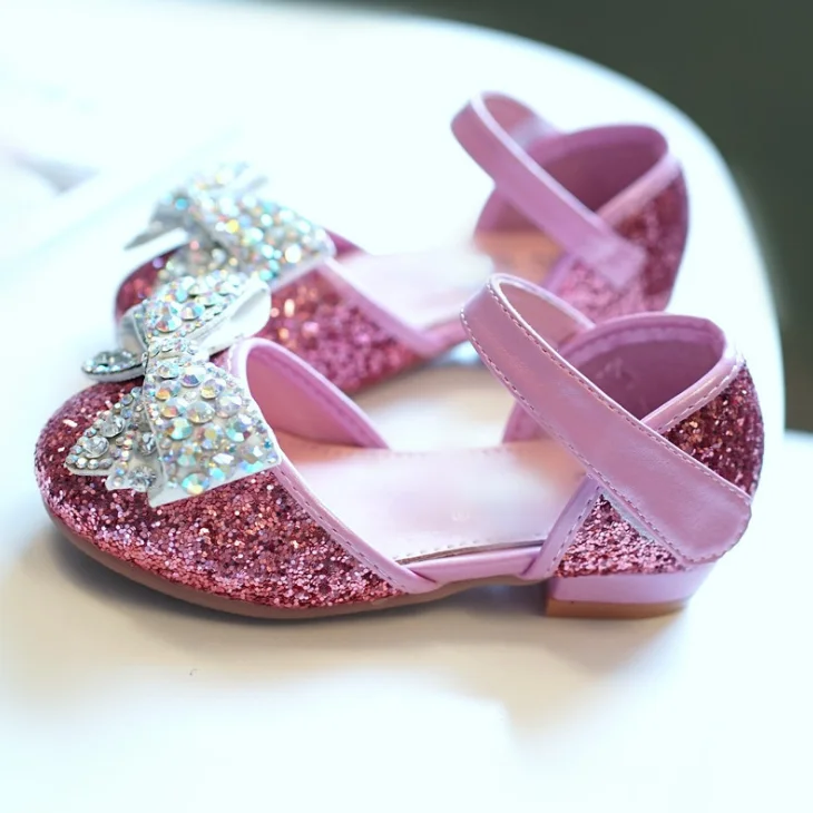 
YY10228S Fashion rhinestone bowknot design girls dress shoes kids rhinestone dance shoes 