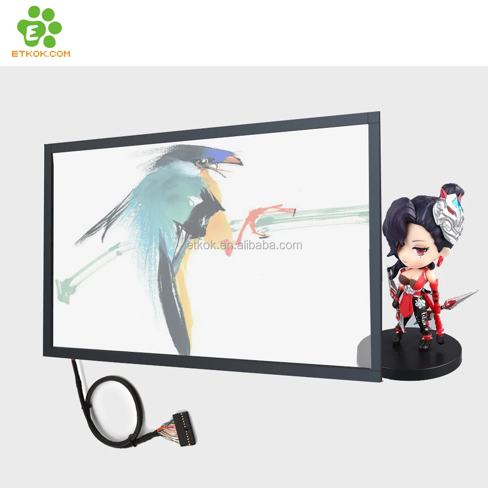 Trade assurance 55 inch transparent LCD TV panel display with 1920*1080 resolution