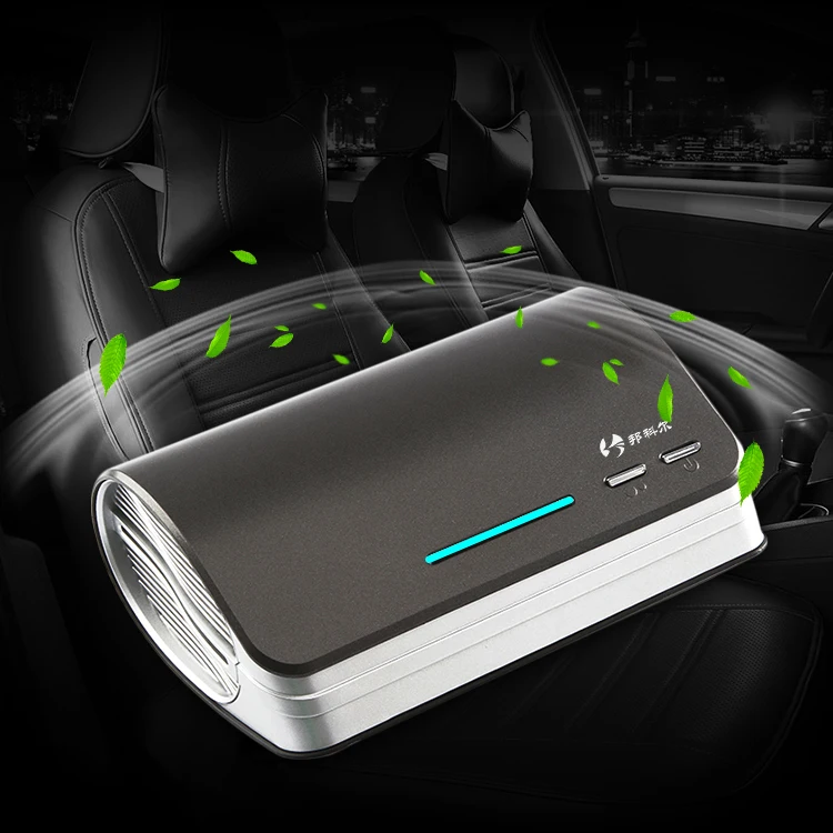 Ionizer ozone generator USB Car Air Purifier With Hepa Filter