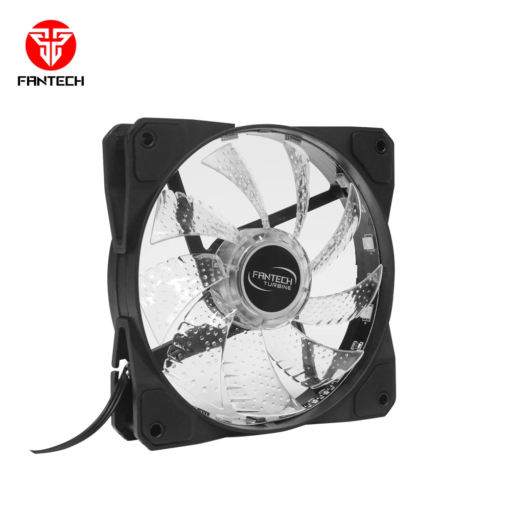 
12V DC 120mm LED computer fan RGB rainbow fan. FANTECH 