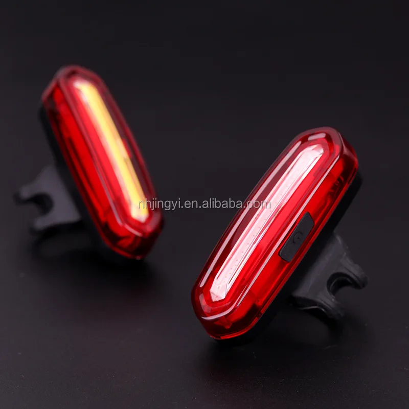 usb bike red white cob LED bicycle tail light bike rechargeable rear light