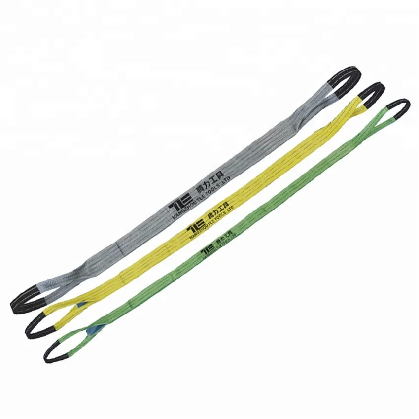 Single  Ply Safety Factor 7:1  Flat Polyester Lifting  Webbing Slings