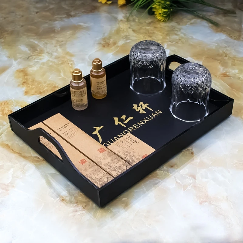 Customized Acrylic Serving Tray for hotel or restaurant