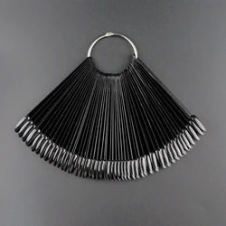 150 Tips 3 Knots Nail Art Display Natural Chart Color Sample Practice Fan Nail Polish Display with Ring Nail Tools