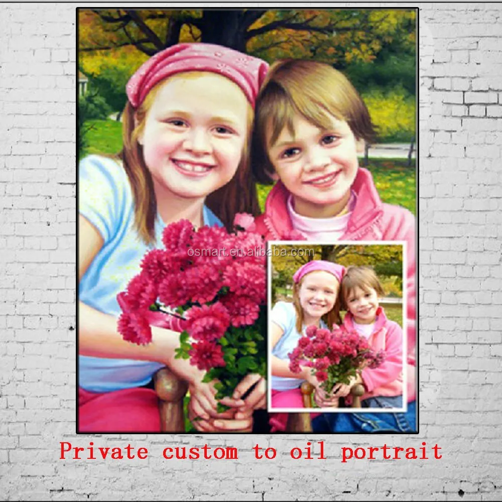 100% Handmade Private Custom To Oil Portrait Oil Painting on Canvas Any Picture Can be Painting Art for Decor
