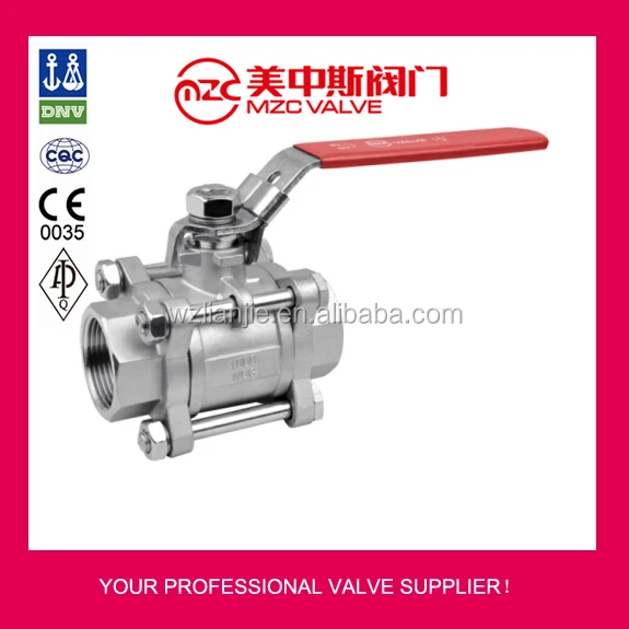 3-компонентная 2 варианта нержавеющая сталь 316L санитарно шаровой клапан