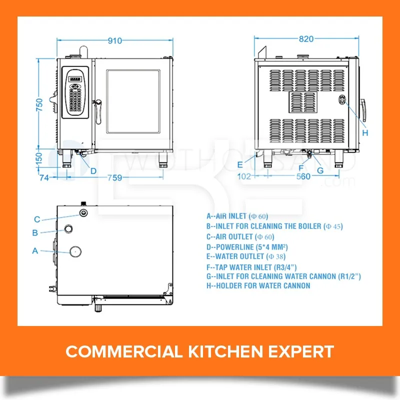 2016 Commercial Baking Equipment 6 Trays Memory Program Convection Deck Oven Steam Oven