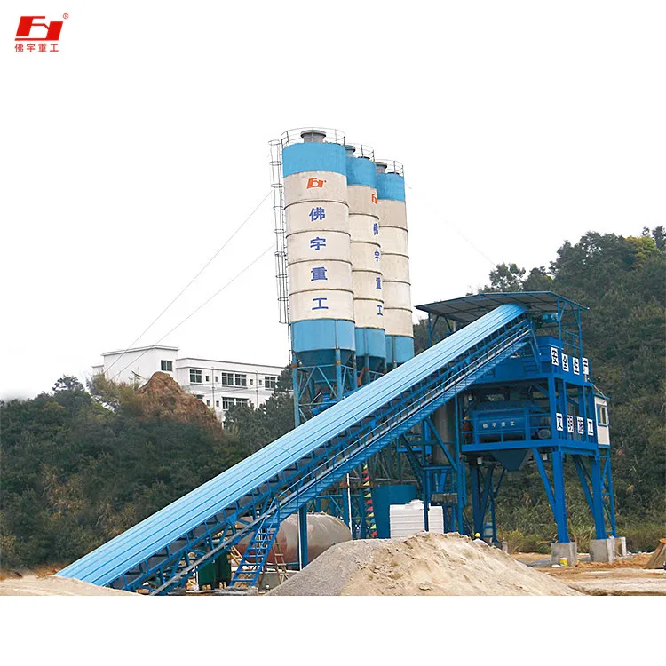 high productivity HZS90 Concrete mixing station,concrete batching plant installation in china