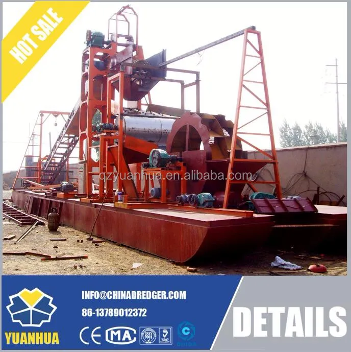 
heavy duty gold dredging equipment with processing line 