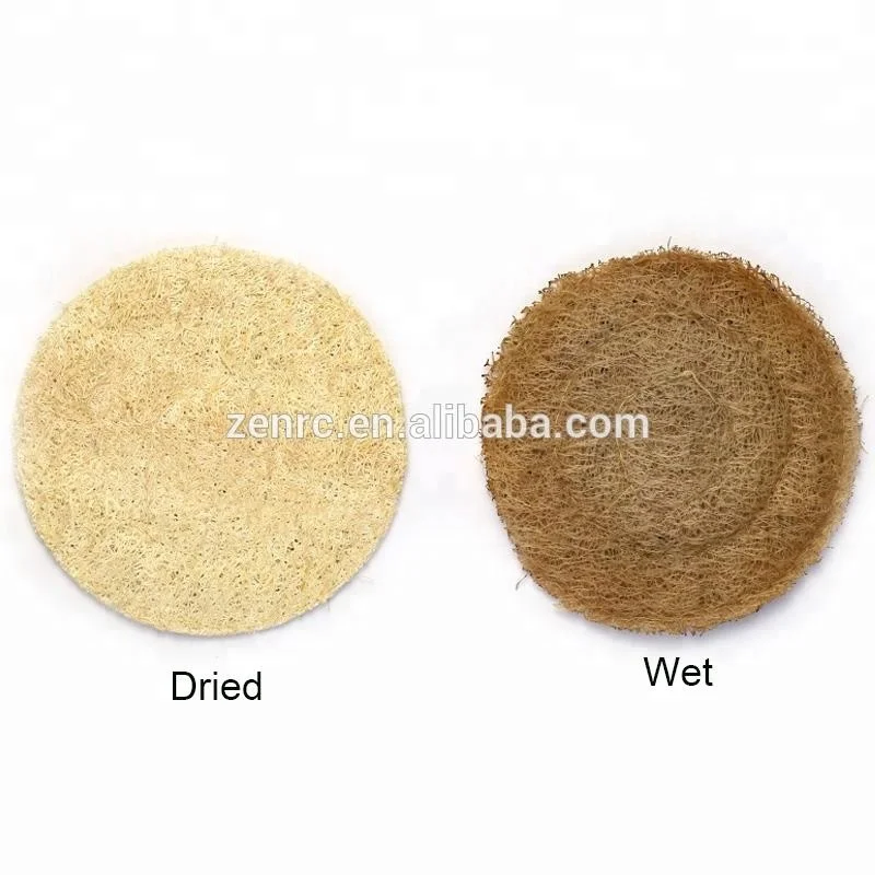 Ecology Culture Raw Aged Loofah Sponge Kitchen Mat for Tea Cup Kettle Roaster