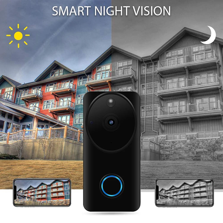 Smart WiFi Wireless Home Visual Waterproof Ring Door Bell Phone 1080P HD Camera Video Doorbell For Apartment