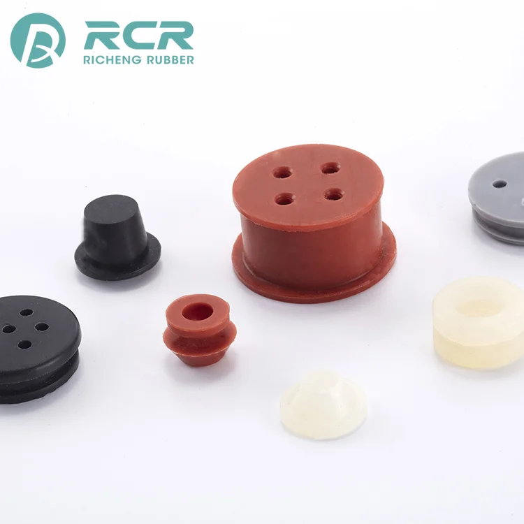 Heat-resistant Customized color stoppers / silicone rubber plugs for Electronic equipment