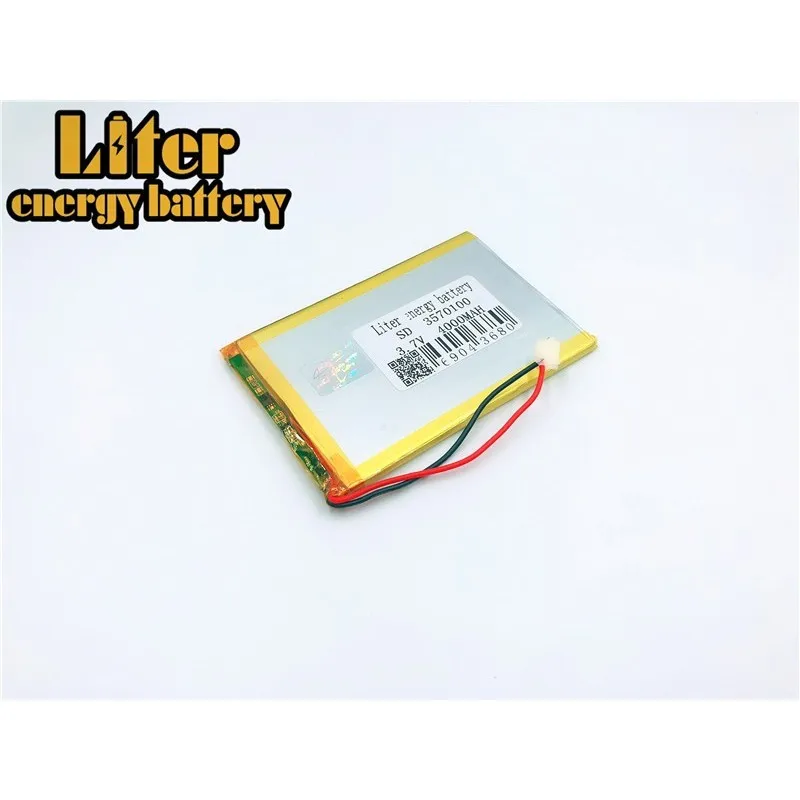 3.7v,4000mah 3570100 3370100 Plib (polymer Lithium Ion Battery) Li-ion For Tablet Pc mp4
