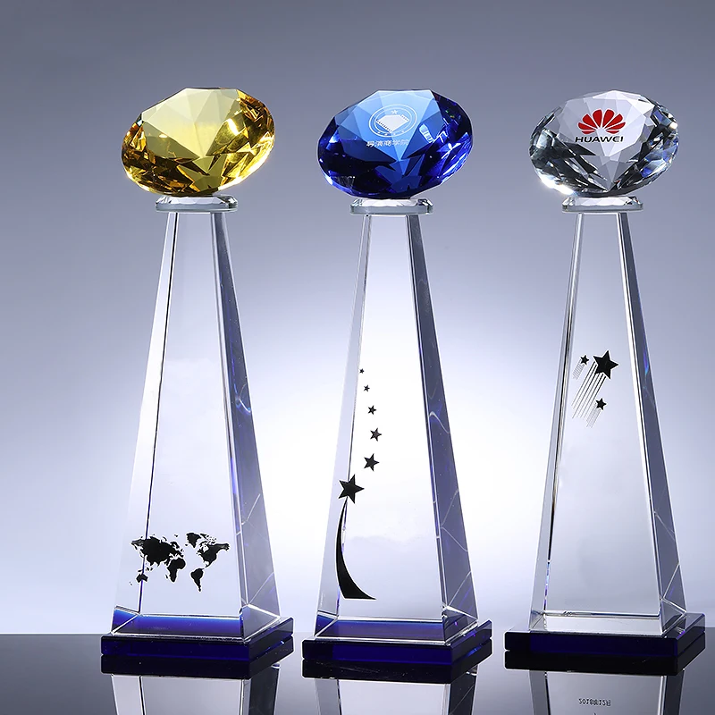 new design crystal diamond trophy award
