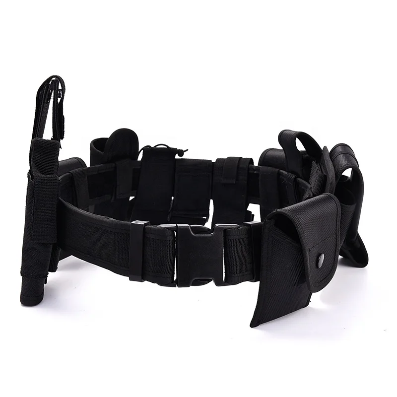 
Hot Selling Wholesale durable Military Tactical Belt Outdoor Combat Multi-functional Belt with different function pouches 