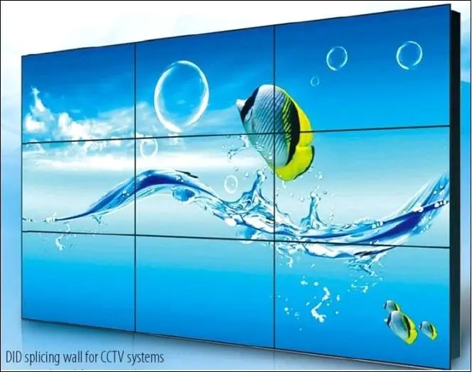 Hot selling advertising glasses Free 3D LCD Video Wall TV with video wall processor
