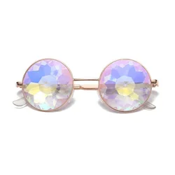 Diffracted Rainbow EDM Sunglasses Crystal Lenses Kaleidoscope Glasses Festival Eyewear